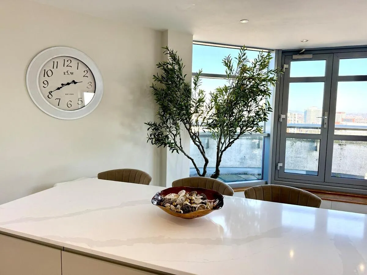 Cardiff Skyline Penthouse Apartment Free Parking Sleeps 8